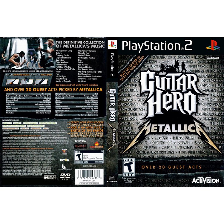 GUITAR HERO METALLICA [PS2 US DVD9 1 Disc] Shopee Thailand