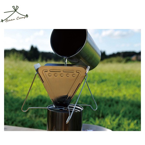 Camping Coffee FILTER Coffee drip rack Stainless ดริปกาแฟสแตนเลสพับได้