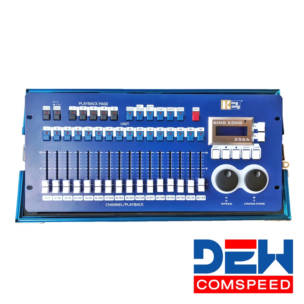 คอนโทรลไฟ-kk256a-controller-คอนโทรล-สำหรับไฟเวที-led-moving-head-กล่องแร๊กแถมฟรี-ดิวคอมสปีด