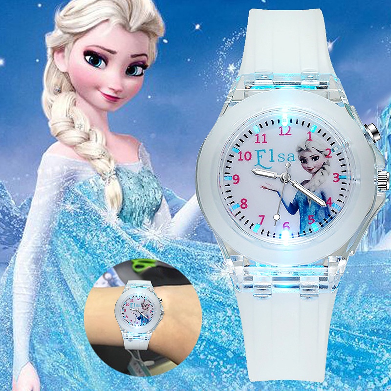 นาฬิกาข้อมือควอตซ์-สายหนัง-ลายการ์ตูนดิสนีย์-เจ้าหญิง-frozen-น่ารัก-เหมาะกับของขวัญคริสต์มาส-สําหรับเด็กผู้หญิง