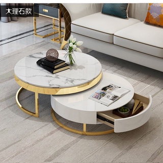 โต๊ะกลาง coffee table หินอ่อน สแตนเลส