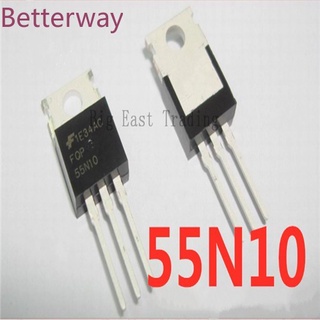 มอสเฟต FQP55N10 55N10 TO220 รับประกันคุณภาพ 10 ชิ้น