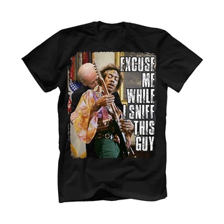 เสื้อยืดวงดนตรีเสื้อยืด พิมพ์ลาย Joe Biden Sniffs Jimi Hendrix ของขวัญวันอเมริกัน 2022all size
