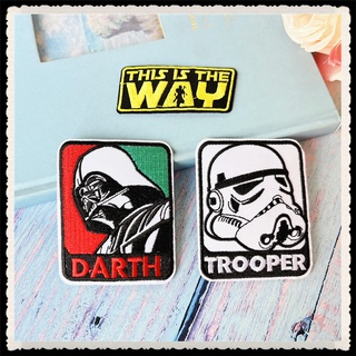 ♚ แผ่นแพทช์เหล็ก ลาย This Is The Way Trooper Darth Star Wars ♚ แผ่นแพทช์รีดร้อน รูปภาพยนตร์คลาสสิก DIY สําหรับตกแต่งเสื้อผ้า 1 ชิ้น