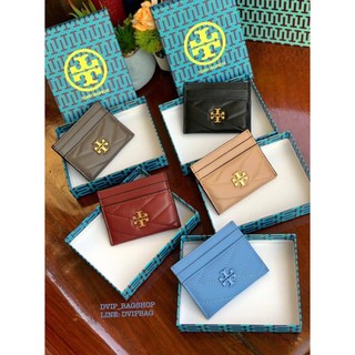 TORY BURCH KIRA QUILTED LEATHER CARD HOLDER แท้💯%