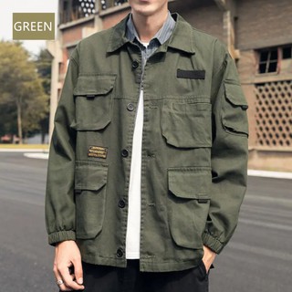 Fashion Lightweight Retro Jackets เสื้อแจ็คเก็ต เสื้อคลุม แนวเสื้อเชิ้ด สไตย์ญี่ปุ่น วินเทจ