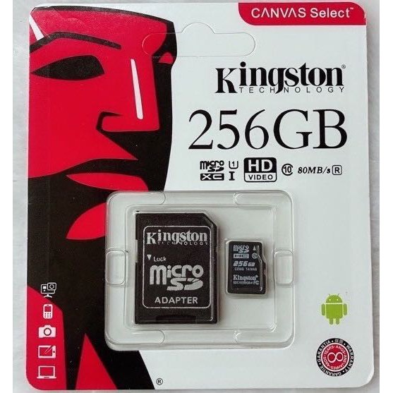 ภาพหน้าปกสินค้าการ์ดหน่วยความจำ Kingston SD 256GB Class10