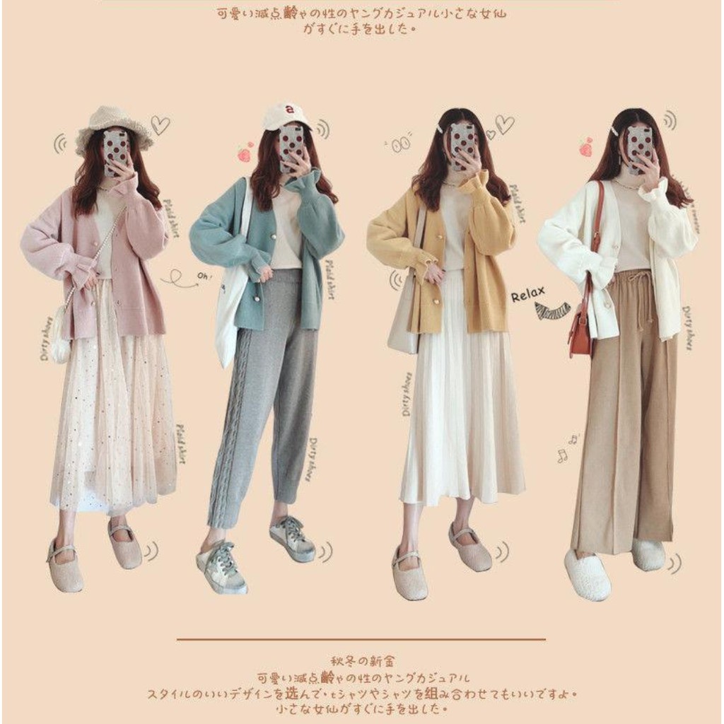 2021-hot-sale-เสื้อกันหนาว-เสื้อคลุม-เสื้อสเวตเตอร์ถักหลวมสีทึบของผู้หญิงเกาหลีรุ่นใหม่-คาร์ดิแกนแขนยาว