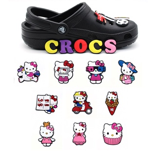 จี้การ์ตูน Hello Kitty น่ารัก เหมาะกับของขวัญ สําหรับตกแต่งรองเท้า Crocs DIY