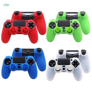 Char เคสซิลิโคนกันลื่น + ปลอกจอย 2 สําหรับ 4 Ps4 Controller