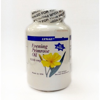 LYNAE Evening Prinrose Oil 1000 mg Vitamin USA ไลเน่ น้ำมันอีฟนิ่งพรีมโรส ช่วยให้ผิวชุ่มชื้น ปัญหาไขข้อรูมาตอยด์ 100 แคป
