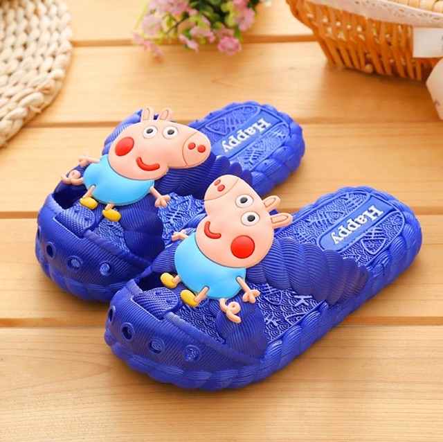 รองเท้าเด็ก-14-19-cm-peppa-pig-เปปป้าพิก-สีฟ้า-สีชมพู