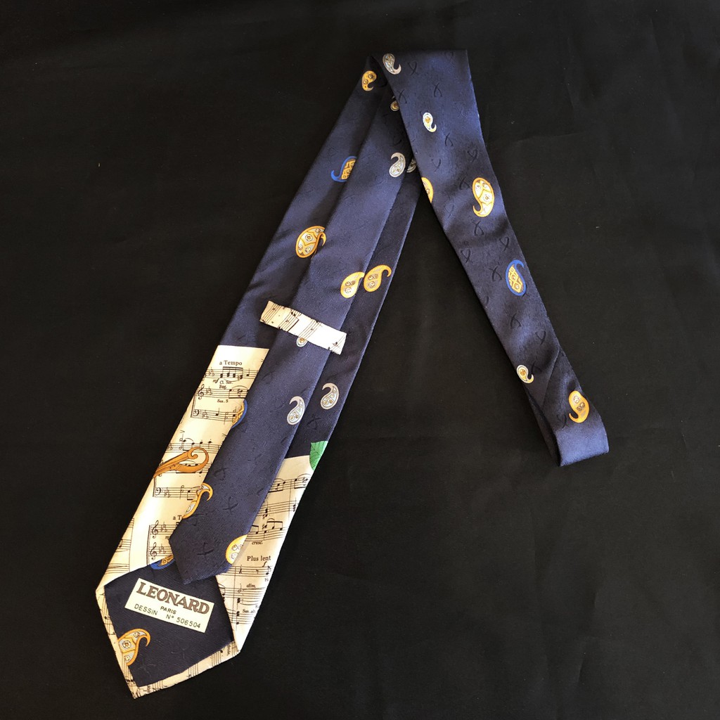 necktie-เนคไทแบรนด์เนม-leonard-ของแท้-มือสอง-สภาพดี-ราคาถูก
