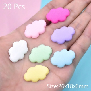 เรซิ่น Frosted Clouds Flatback Diy สําหรับตกแต่งสแครบบุ้คโทรศัพท์ 20 ชิ้น