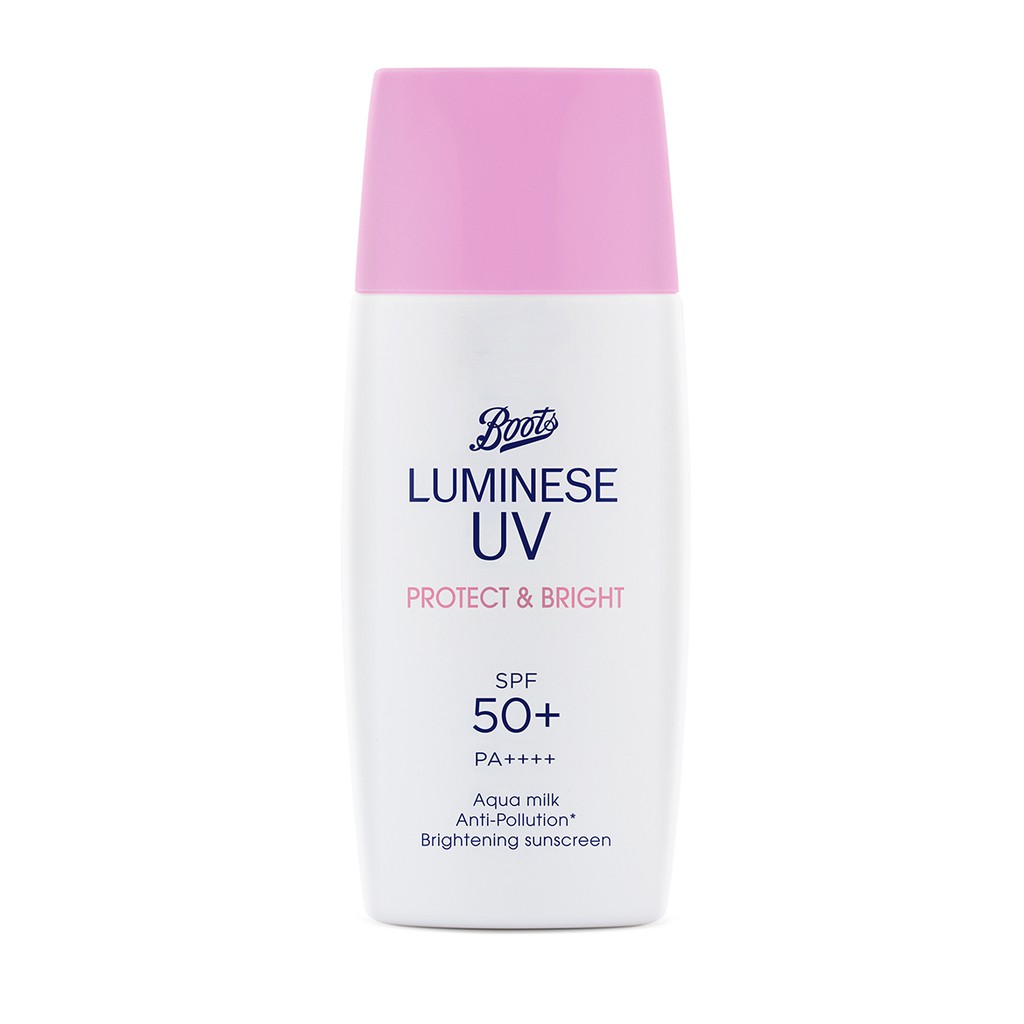 boots-luminese-บู๊ทส์-ลูมิเนส-ยูวี-โพรเทค-แอนด์-ไบรท์-เอสพีเอฟ50-พีเอ-40มล-สูตรกันน้ำ