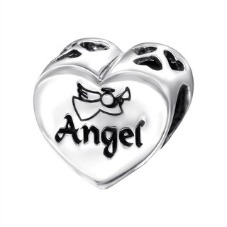 ชาร์มเงินแท้ Angel Charms ชาร์มรูปหัวใจ สำหรับ สร้อยข้อมือชาร์ม กำไลชาร์ม 13032