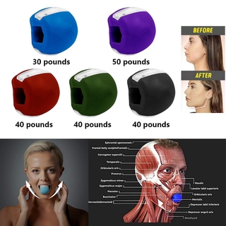 ลูกบอลบริหารหน้า ขากรรไกร และคอ Jaw exerciser Jawline Jawzrsize trainer exercise ball jawliner jawrsize line chew ball workout muscle