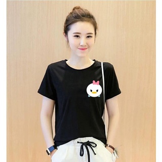 **คลังสินค้าพร้อม** TSUM TSUM UNISEX เสื้อยืดแขนสั้นพิมพ์ลายการ์ตูนแฟชั่น/โอเวอร์ไซส์/คู่/เสื้อยืดพลัสไซส์