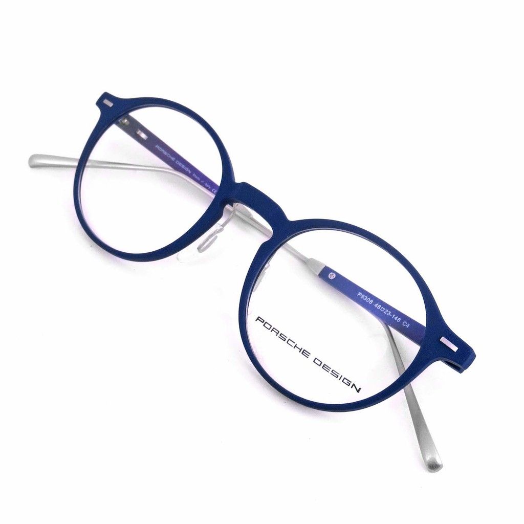 porsche-design-แว่นตา-รุ่น-9308-c-4-สีน้ำเงิน-กรอบแว่นตา-สำหรับตัดเลนส์-วัสดุ-tr-90-เบามากและยืดหยุ่นได้สูง-ขาข้อต่อ