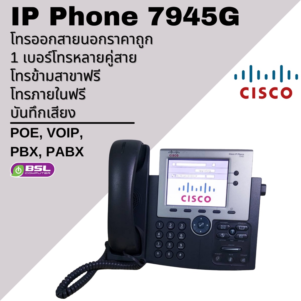 ภาพหน้าปกสินค้าลดกระหน่ำ IP Phone Cisco POE 7945 call center  มือสองพร้อมส่ง ไม่ใช่โทรศัพท์บ้าน