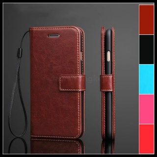 เคสโทรศัพท์มือถือหนัง ฝาพับ พร้อมช่องใส่บัตร ตั้งได้ สไตล์เรโทร สําหรับ XIAOMI REDMI 10A A1 10C 9T 9C 9A 9 8A 8 10C POCO M3