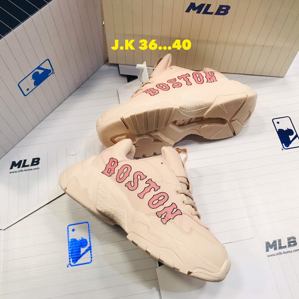 mlb-รองเท้าผ้าใบผูกเชือกพร้อมกล่อง