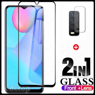 2-in-1 Tempered Glass On For Vivo Y12s 2021 Screen Protector Camera Lens Film For vivo Y12s Y12 Y 12s 12 S  Glass