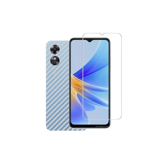 3-in-1 ฟิล์มกระจก OPPO A17 A16 ฟิล์มกระจกนิรภัย HD ป้องกันหน้าจอ OPPO A78 Reno 8 7 z Pro 5G A77 A57 2022 A95 9H ฟิล์มป้องกัน