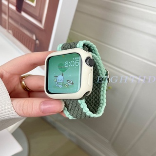 สายนาฬิกาข้อมือไนล่อน และเคส สําหรับ Smart Watches Series 8 7 6 SE 5 4 3 2 1 41 มม. 45 มม. 44 มม. 40 มม. 42 มม. 38 มม.