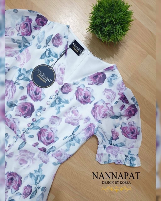 เดรสกุหลาบม่วงป้าย-nannapat