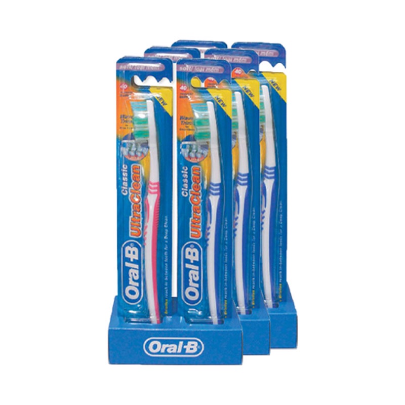 ออรัลบี-แปรงสีฟัน-รุ่นคลาสสิค-ขนแปรงนุ่ม-แพ็ค-6-ด้าม-ผลิตภัณฑ์ดูแลช่องปากและฟัน-oral-b-toothbrush-toothpaste-classic-so