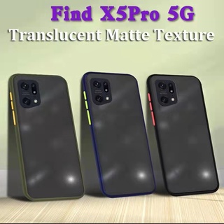 Find X5Pro 5G(พร้อมส่งในไทย)เคสขอบนิ่มหลังแข็งขุ่นคลุมกล้องOPPO Find X5 Pro 5G