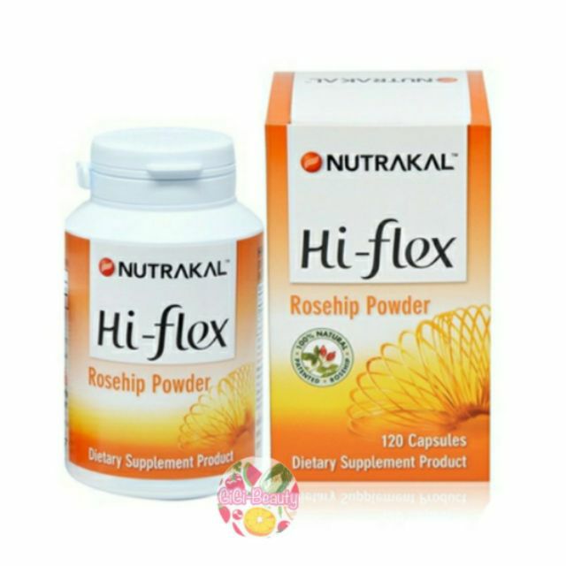 ภาพหน้าปกสินค้าNUTRAKAL HI-FLEX Rosehip powder 120 CAPSULES นูทราแคล บำรุงข้อ จากร้าน pavina037 บน Shopee