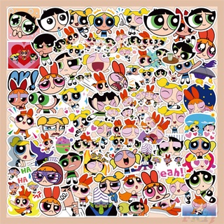 56 ชิ้น / ชุด ☆ สติกเกอร์ The Powerpuff Girls สําหรับตกแต่ง ☆ สติกเกอร์ Doodle แฟชั่น กันน้ํา DIY