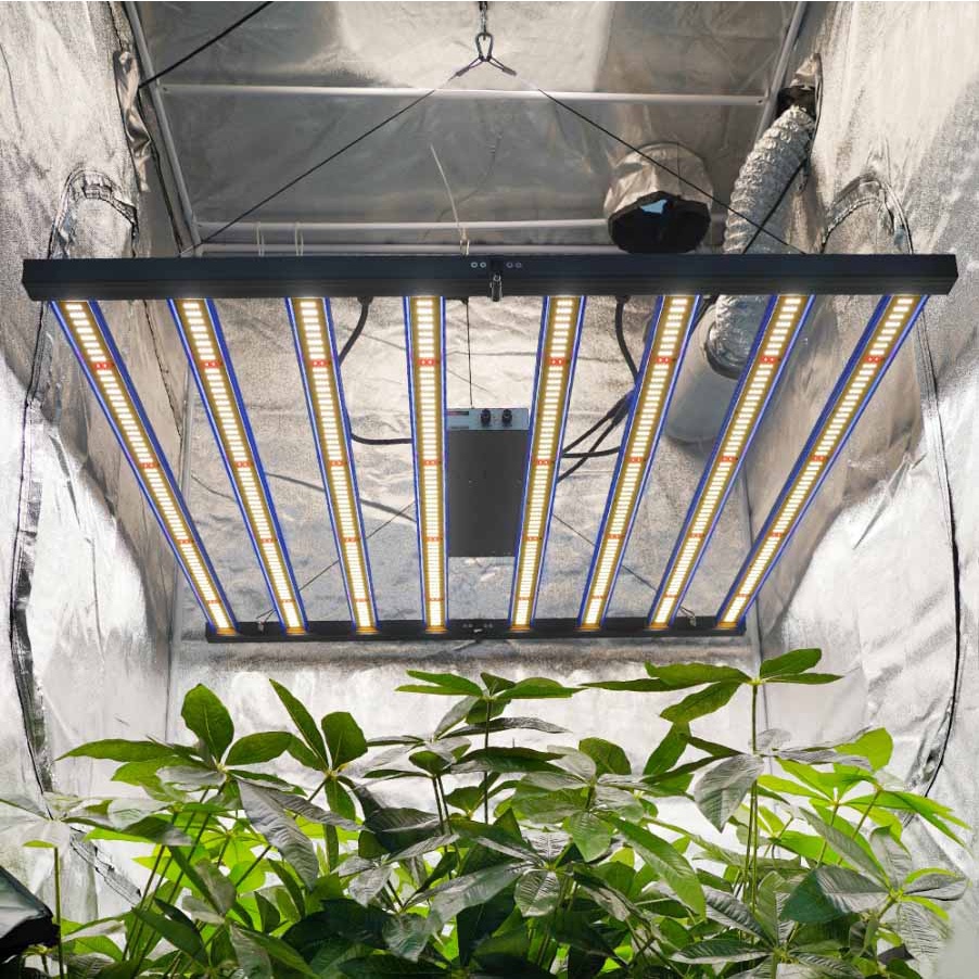 ไฟปลูกต้นไม้ 650W 8 Bars Samsung lm301H Full Spectrum LED Grow Lights ...