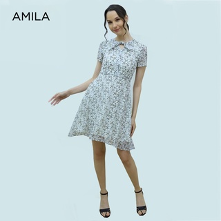 AMILA Dress AM-D937 แขนสั้น IGPU21-8