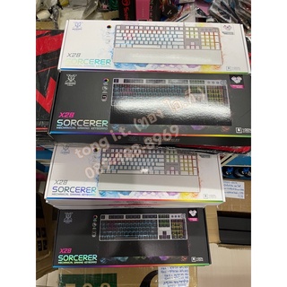 ภาพหน้าปกสินค้ารุ่นใหม่คีย์บอร์ดเกมส์มิ่ง NUBWO X SORCERER X28 Keyboard มีสีขาว, สีดำ ที่เกี่ยวข้อง