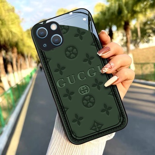 ภาพหน้าปกสินค้าเคสโทรศัพท์มือถือแบบแก้ว กันกระแทก สีเขียว สําหรับ Apple Iphone 13pro 13 13pro 12promax 8 I9S9 ที่เกี่ยวข้อง