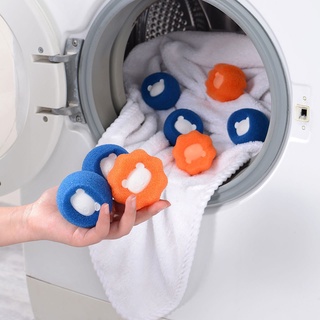 ลูกบอลซักผ้า ลูกบอลกําจัดขนแมว กําจัดขนเหนียว เครื่องมือทําความสะอาดเครื่องซักผ้า ที่มีประโยชน์ ลูกบอลกรองขน ป้องกันการติด ลูกบอลกรองขน