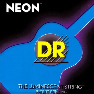 สายกีตาร์โปร่ง DR Hi-Def Neon Blue K3 Coated Acoustic Guitar Strings