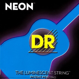 สายกีตาร์โปร่ง DR Hi-Def Neon Blue K3 Coated Acoustic Guitar Strings