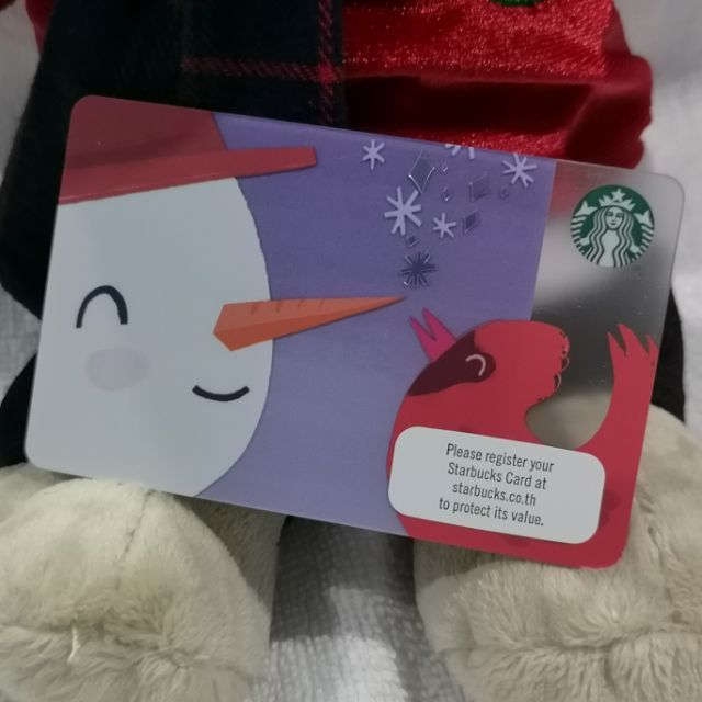 ภาพหน้าปกสินค้าบัตร Starbucks ลาย Snowman (2018) จากร้าน johnnystb บน Shopee