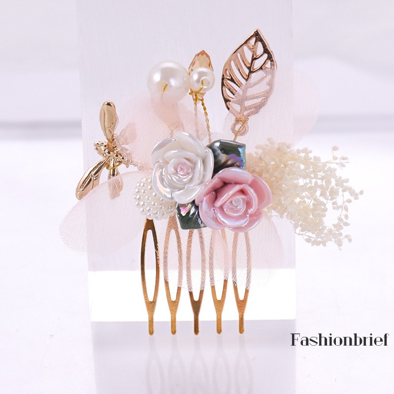 elegant-pink-white-pearl-crystal-hair-comb-gold-leaf-tiara-headpiece-wedding-bride-hair