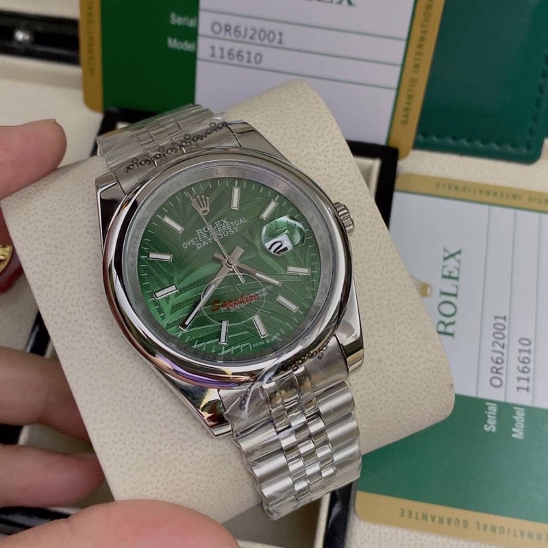 นาฬิกา-rolex-datejust-หน้าปัดเขียวเหนี่ยวทรัพย์