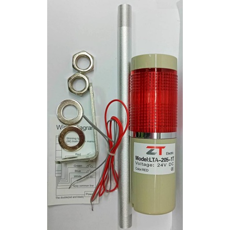 lta-205-1t-led-สีแดง-สีเขียว-สีเหลือง-1ชั้น-tower-light-24v-ไฟติดค้าง-ไฟเตอร์สถานะเครื่องจักร-ทาวเวอร์ไลท์