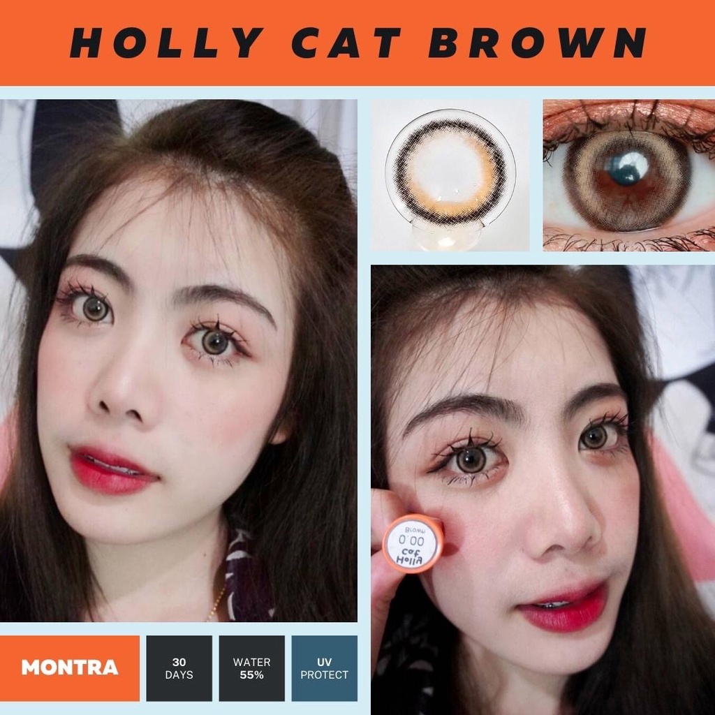 คอนแทคเลนส์-holly-cat-brown-gray-montra-ขนาดกลาง-ลายเซเลอร์มูน-พระจันทร์เสี้ยว