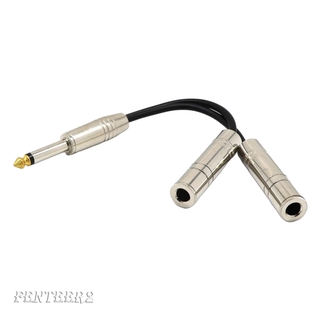 ภาพขนาดย่อของภาพหน้าปกสินค้า( Fenteer2 3 C ) 0 . 2 M Long 6 . 35 Mm Jack Male To 2X1 / 4 " Mono Female สายเคเบิ้ลแยกเสียง Y จากร้าน fenteer2.th บน Shopee