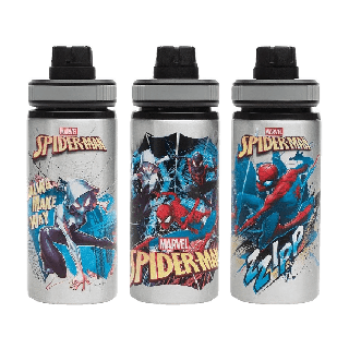 [พร้อมส่ง] ขวดน้ำเปลี่ยนสีอลูมิเนียมสไปเดอร์แมน Spiderman สินค้าลิขสิทธิ์แท้ 100%