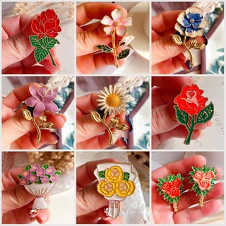 สวยหรู แฟชั่น เคลือบ ดอกไม้ เข็มกลัด Pin แต่งงาน ข้อมือ ดอกไม้ ปาร์ตี้ ช่อดอกไม้ เครื่องประดับ ป้าย ผู้หญิง ของขวัญ