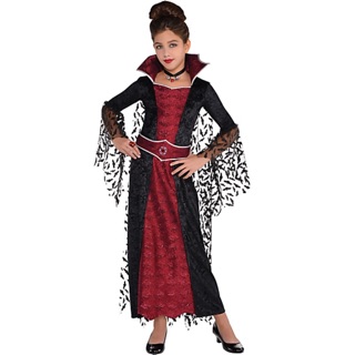 ชุดแฟนซีเด็กหญิง Girls Coffin Queen Vampire Costume ไซส์ M(8-10 ปี) และ L(10-12 ปี)